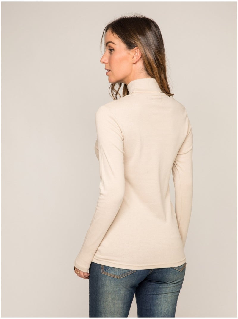 Sous pull col roulé FUSEE Beige - Kiabi