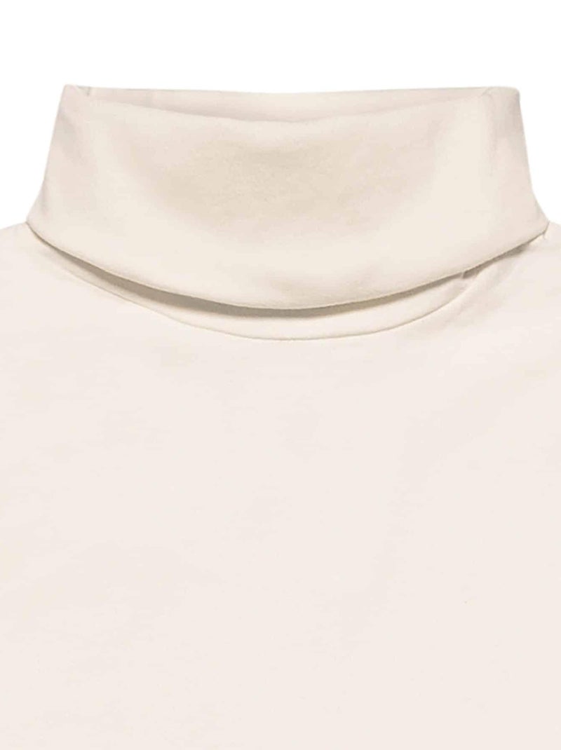 Sous-Pull Col Roulé Garçon  Coton Jersey Beige  HARMONIE - 'LA FAUTE A VOLTAIRE' Beige - Kiabi