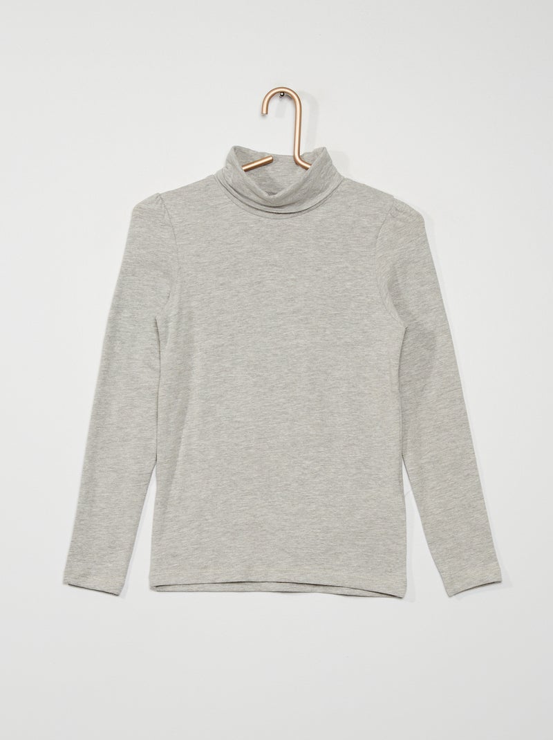 Sous pull col roulé gris - Kiabi