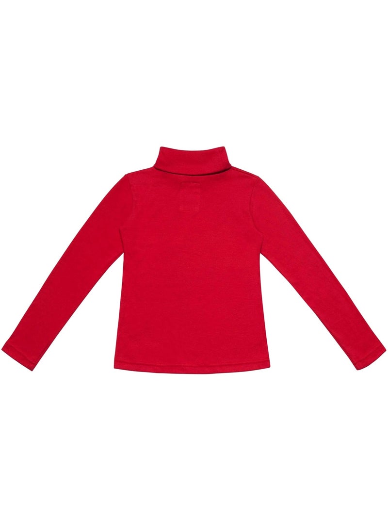 Sous Pull Col Roulé Jersey    HARMONIE - 'LA FAUTE A VOLTAIRE' Rouge - Kiabi