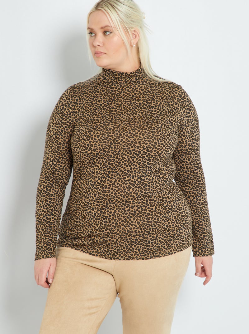 Sous-pull col roulé Léopard - Kiabi