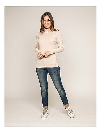 Sous pull col roulé pur coton peigné FUSEE