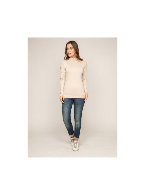 Sous pull col roulé pur coton peigné FUSEE - Kiabi