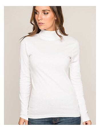 Sous pull col roulé pur coton peigné FUSEE
