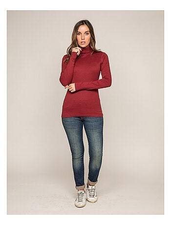 Sous pull col roulé pur coton peigné FUSEE
