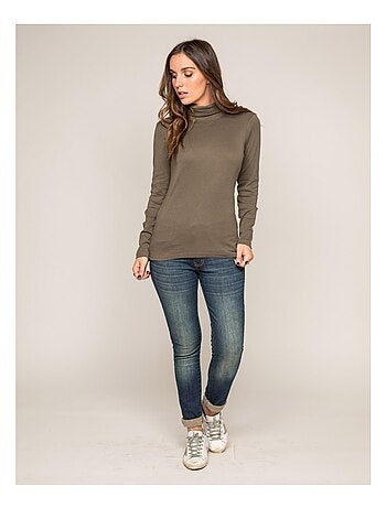 Sous pull col roulé pur coton peigné FUSEE