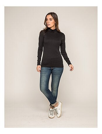 Sous pull col roulé pur coton peigné FUSEE