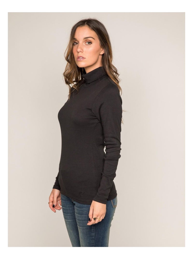 Sous pull col roulé pur coton peigné FUSEE Noir - Kiabi