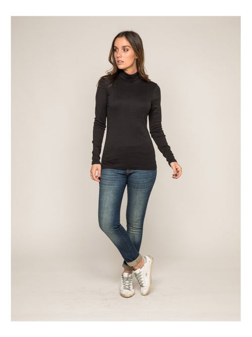 Sous pull col roulé pur coton peigné FUSEE - Kiabi