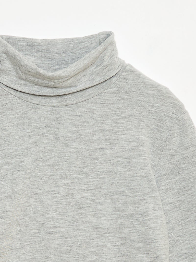 Sous-pull col roulé uni Gris - Kiabi