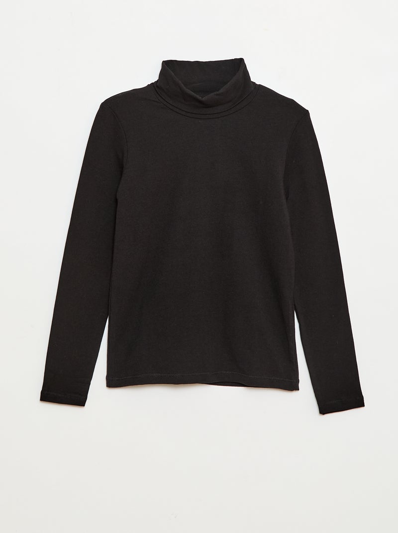 Sous-pull col roulé uni Noir - Kiabi