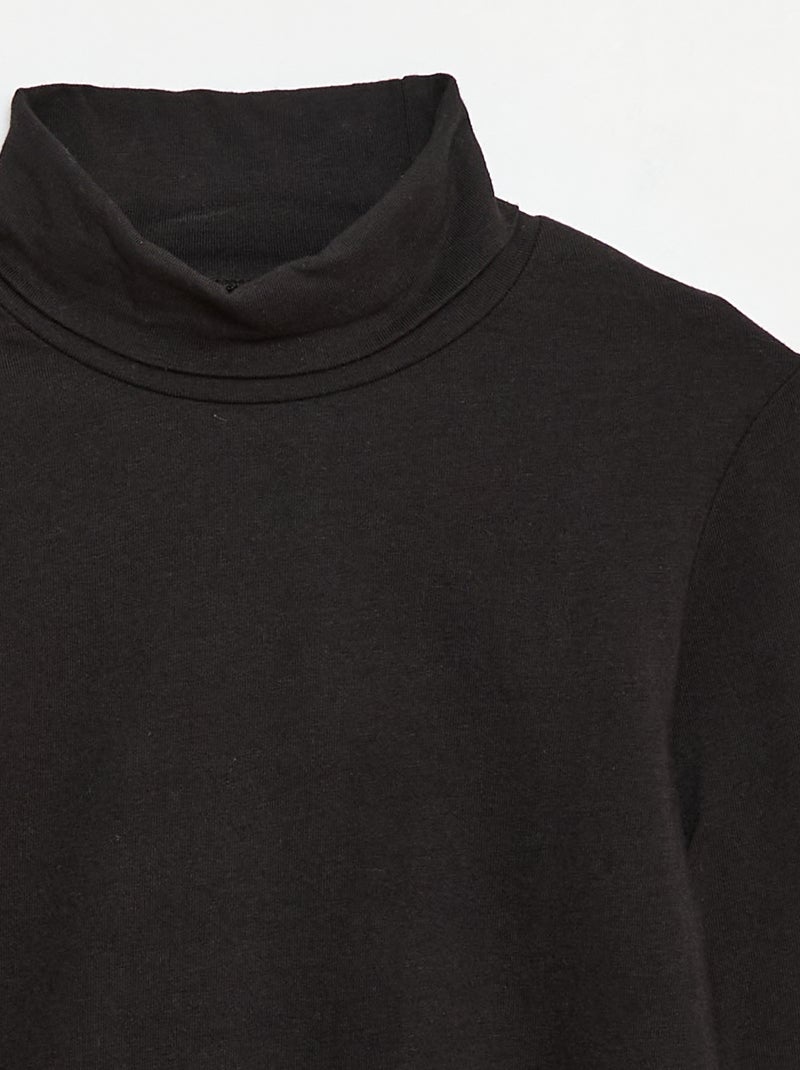 Sous-pull col roulé uni Noir - Kiabi