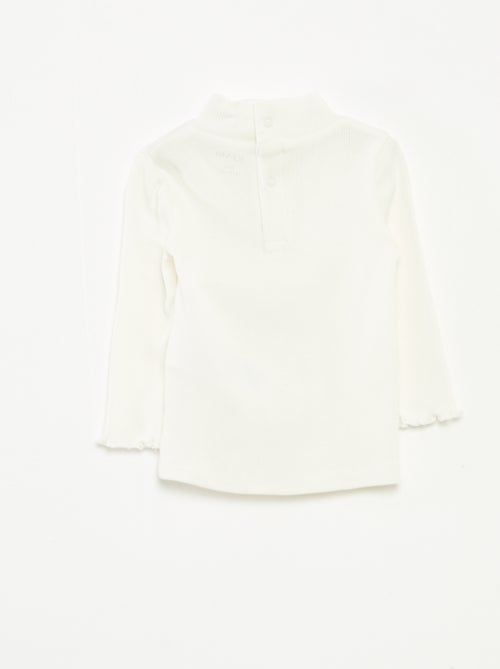 Sous-pull côtelé à col montant - Kiabi