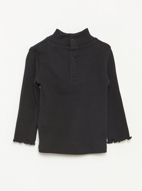 Sous-pull côtelé à col montant - Kiabi