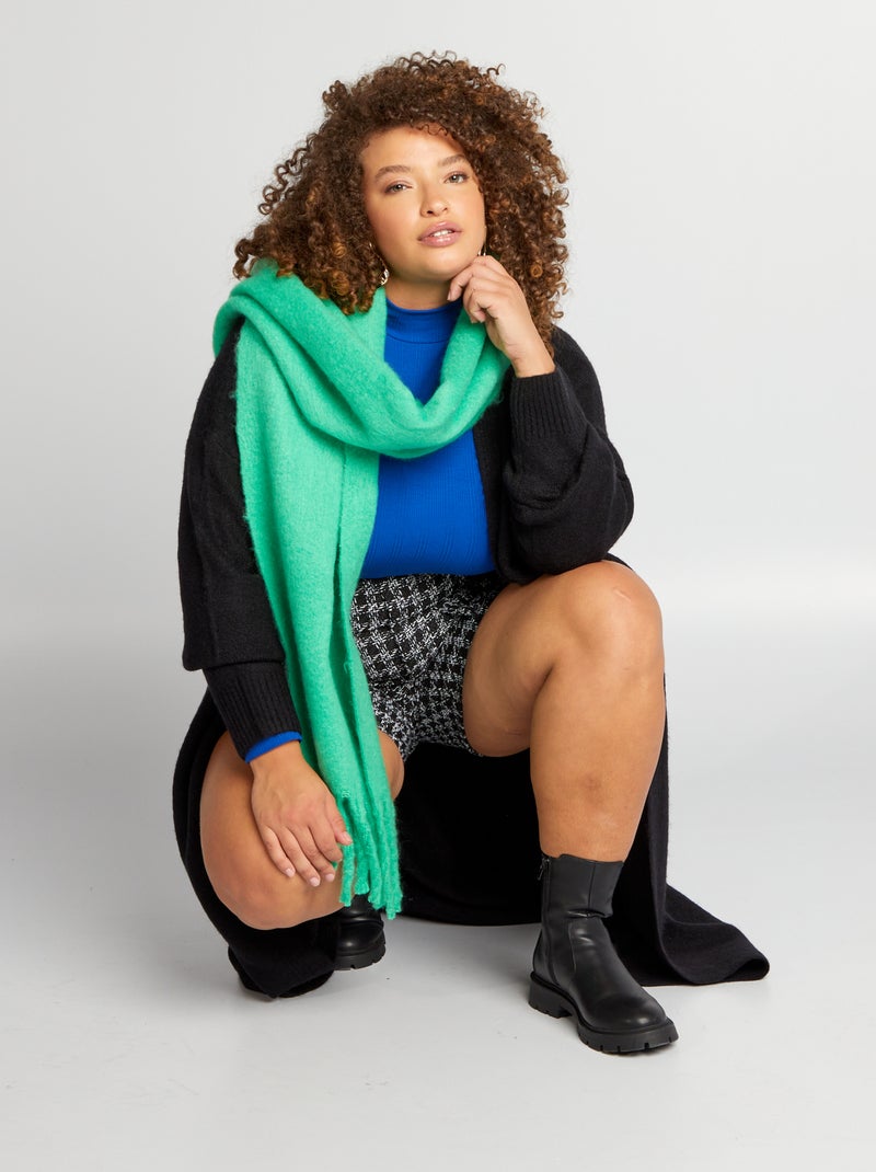 Pull Margaret O’Leary Col Côtelé Bleu Sarcelle Taille M - Coton Mélangé, Occasion Très Bon état