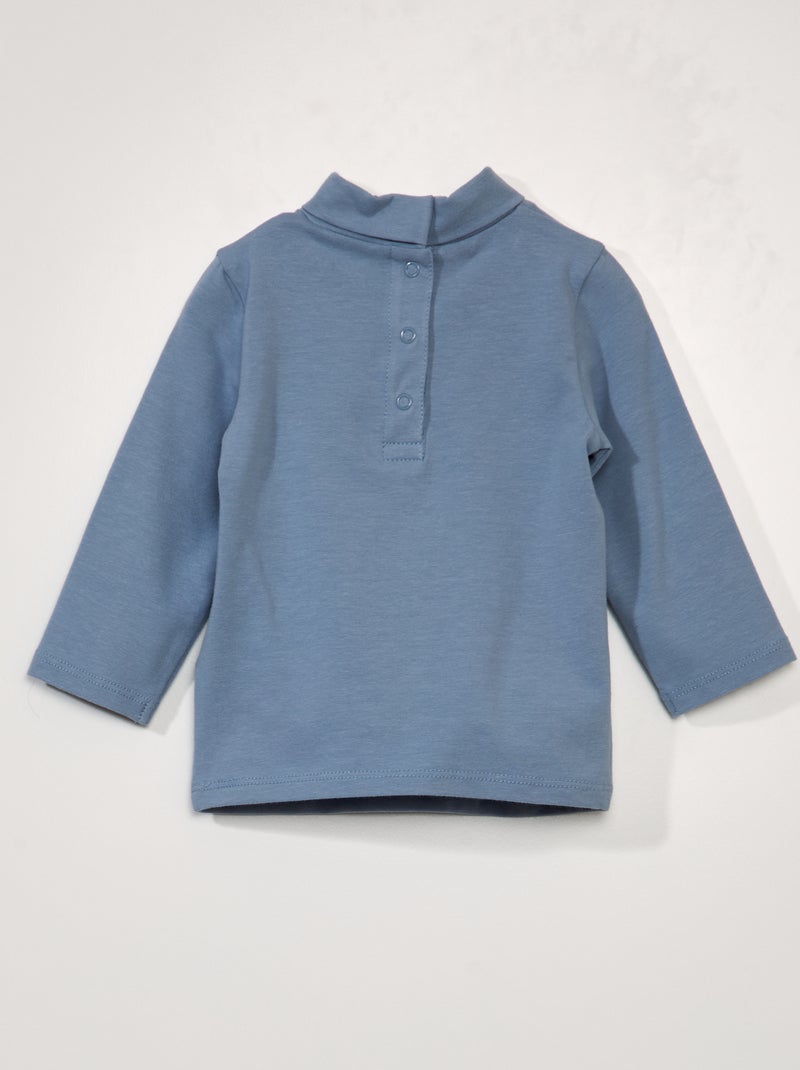 Sous pull en jersey à col montant Bleu - Kiabi