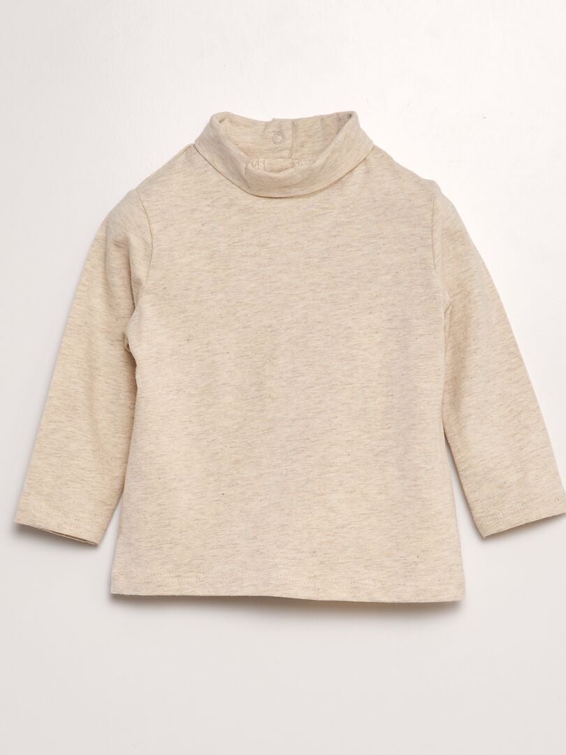 Sous-pull en jersey Beige - Kiabi