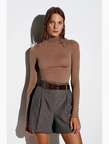 Sous-pull en jersey coupe ajustée à col roulé manches longues dilvin