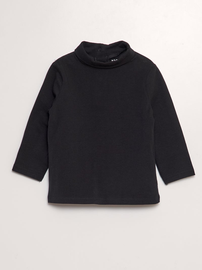 Sous-pull en jersey noir - Kiabi