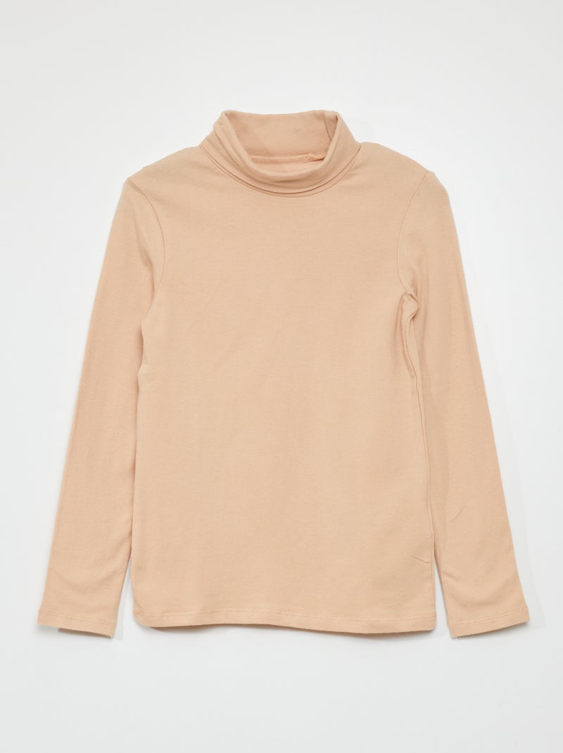 Sous-pull en jersey uni BEIGE FRAP - Kiabi