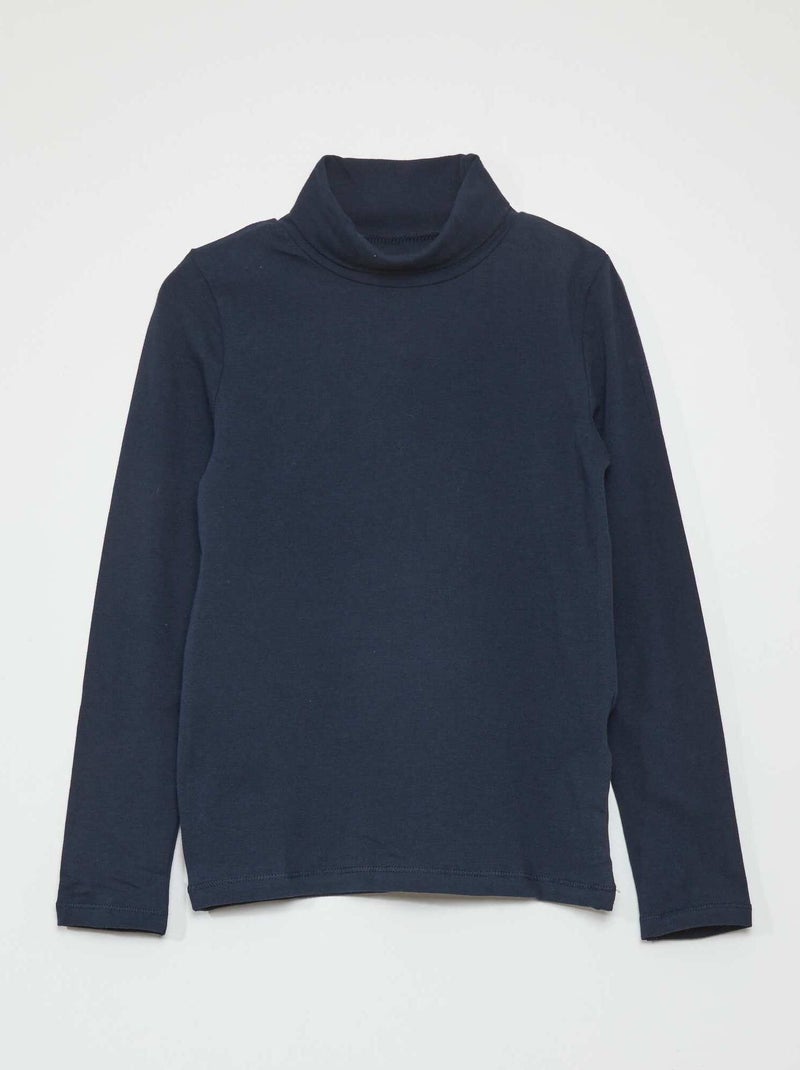 Sous-pull en jersey uni BLEU SAPP - Kiabi