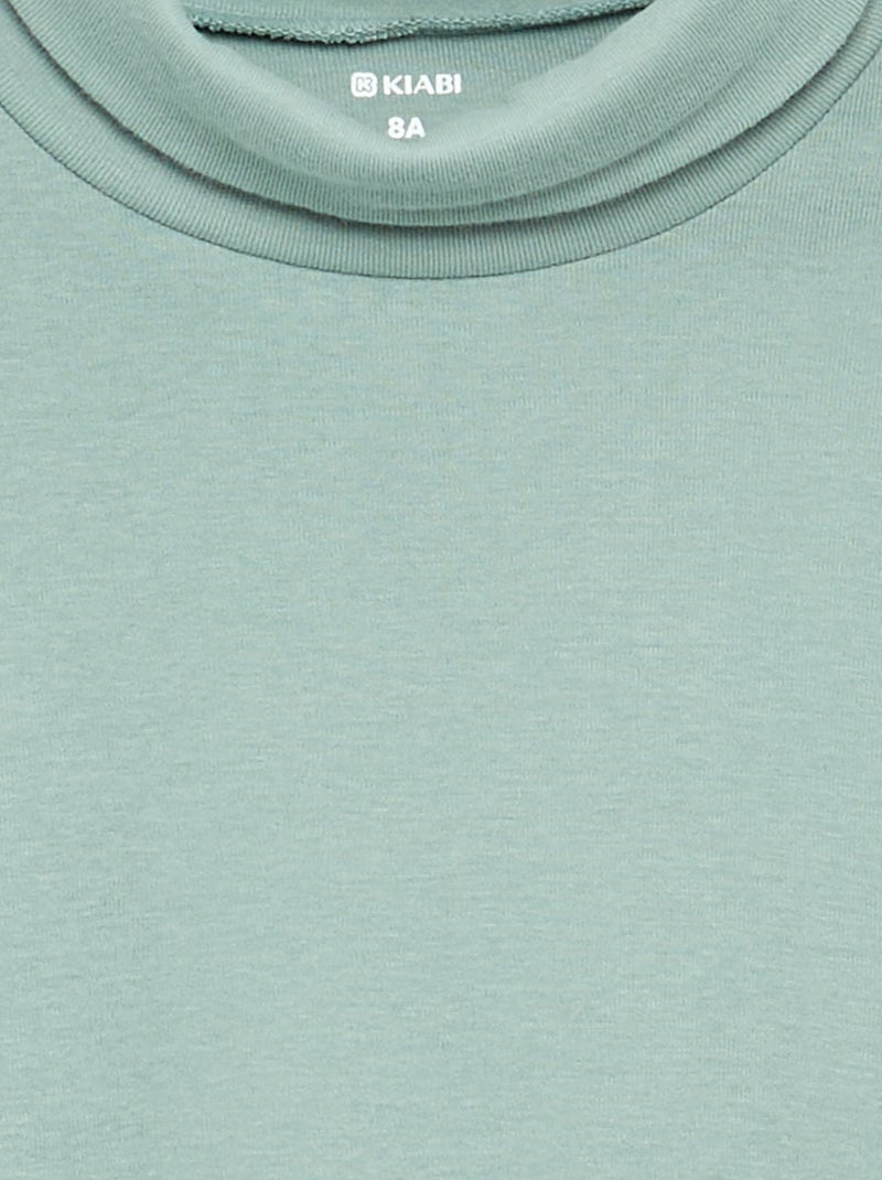 Sous-pull en maille côtelée Bleu - Kiabi