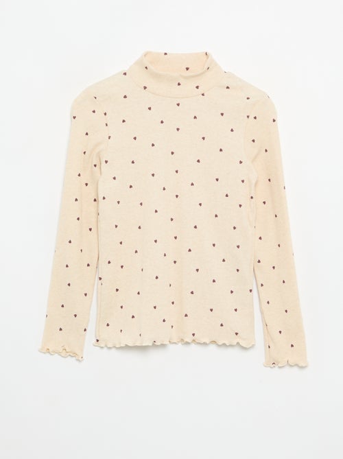 Sous-pull en maille côtelée imprimée - Kiabi Sous-pull en maille côtelée imprimée - Kiabi