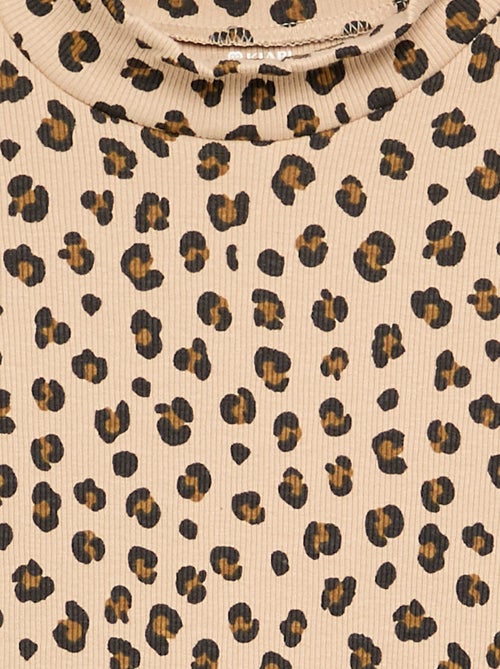Sous-pull en maille côtelée imprimée - Kiabi