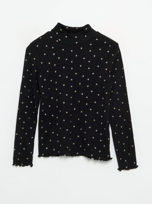 Sous-pull en maille côtelée imprimée - Kiabi Sous-pull en maille côtelée imprimée - Kiabi