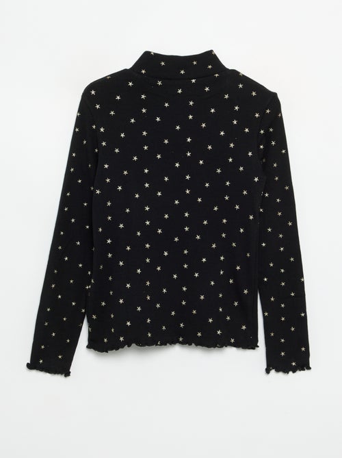 Sous-pull en maille côtelée imprimée - Kiabi Sous-pull en maille côtelée imprimée - Kiabi