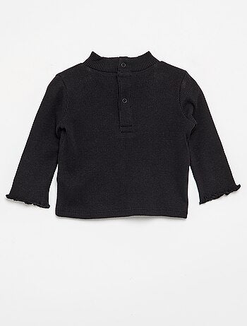 Sous-pull en maille côtelée