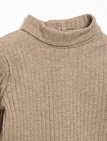 Sous-pull en maille côtelée plate