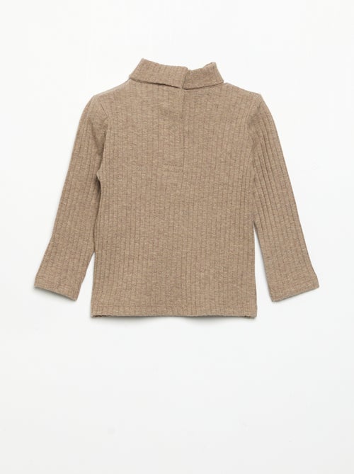 Sous-pull en maille côtelée plate - Kiabi