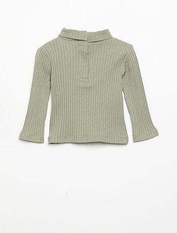 Sous-pull en maille côtelée plate