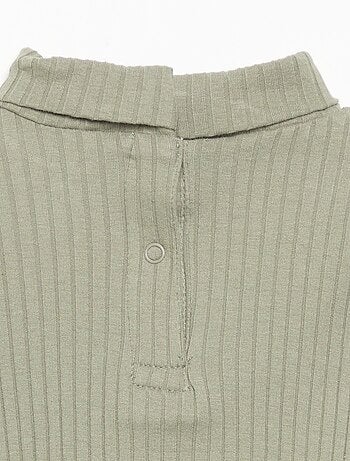 Sous-pull en maille côtelée plate