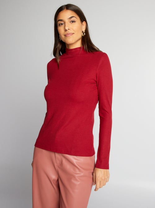 Sous-pull en maille côtelée - Kiabi