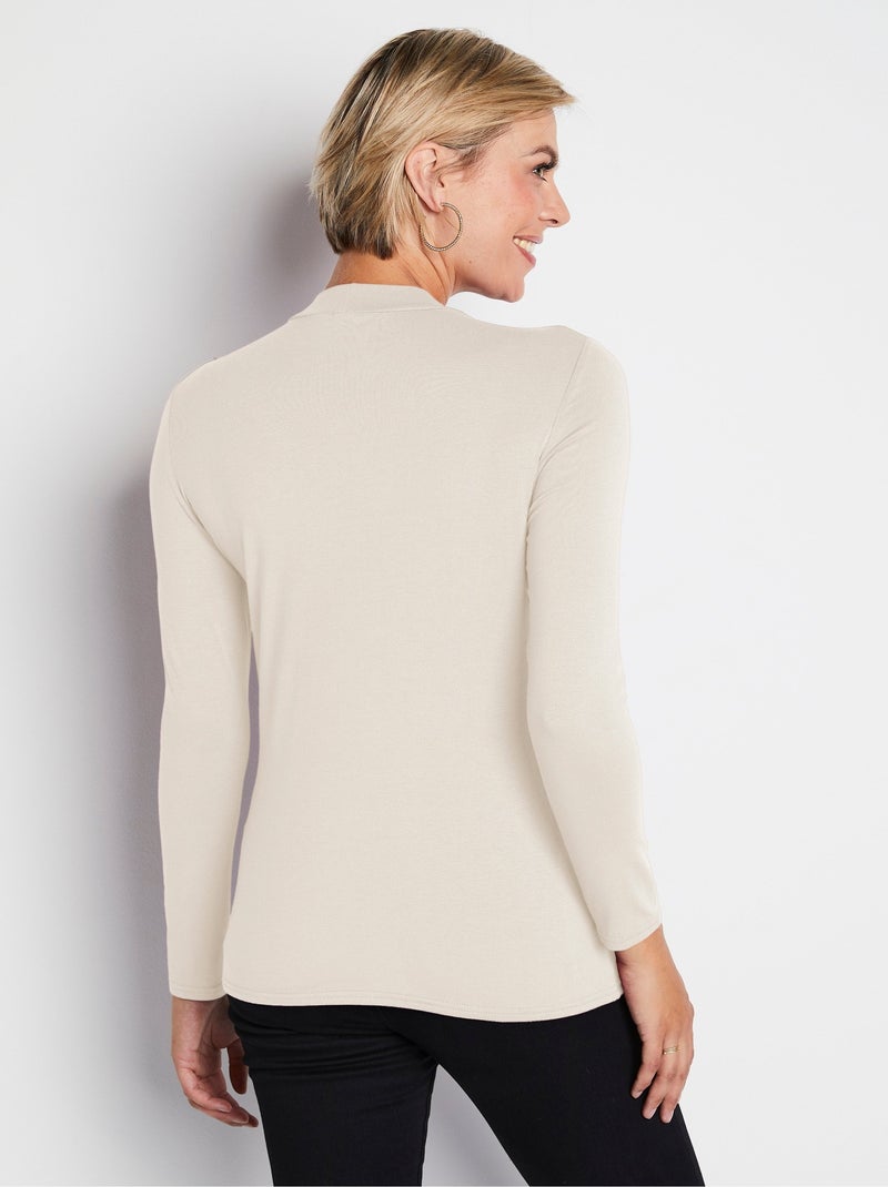 Sous-pull extensible col montant - Afibel Beige - Kiabi