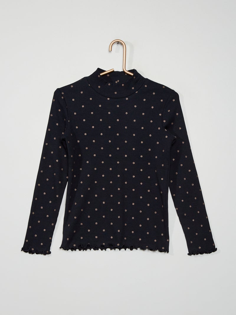 Sous-pull imprimé bleu marine - Kiabi