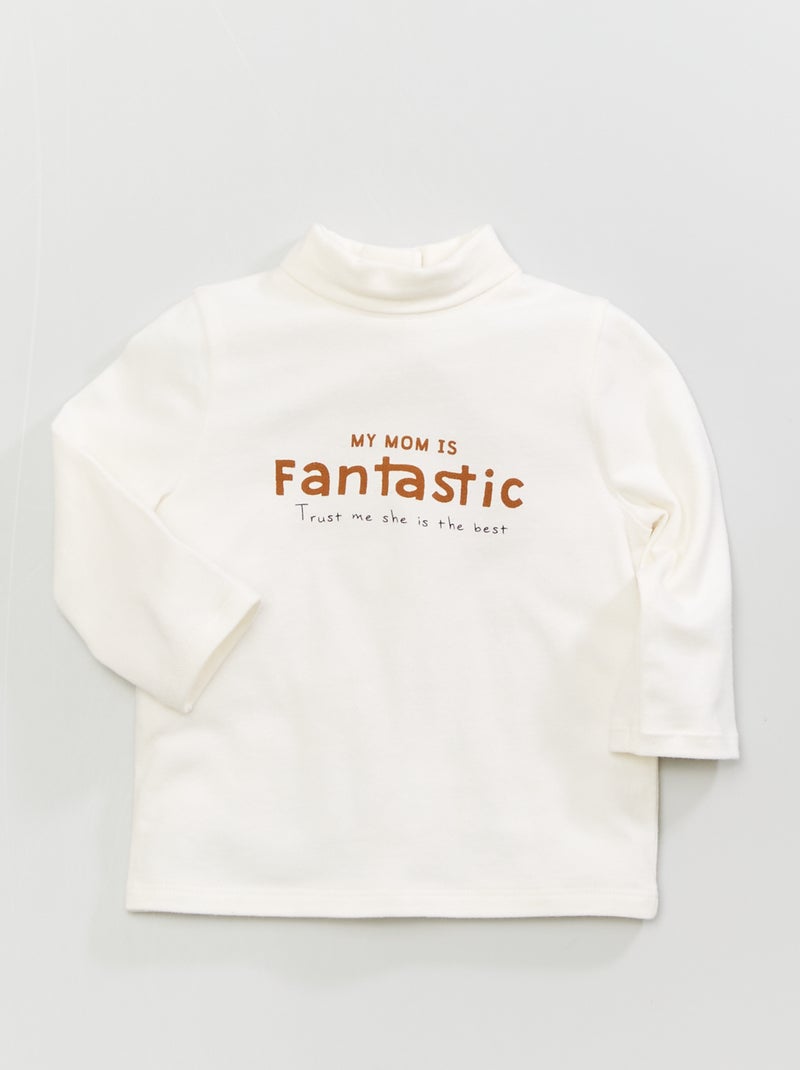 Sous-pull imprimé fantaisie Blanc - Kiabi
