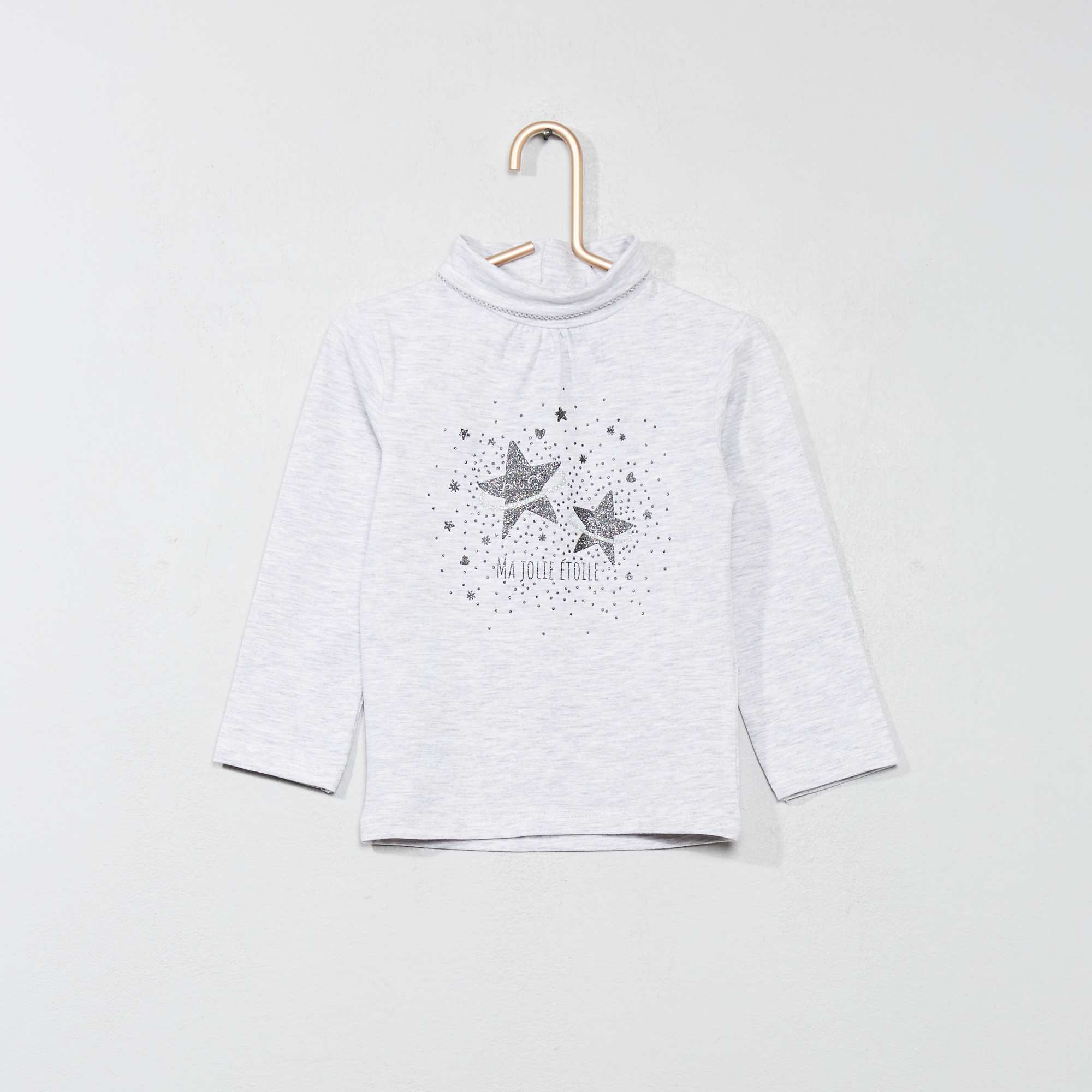 Sous Pull Imprime Paillete Bebe Fille Kiabi 5 00