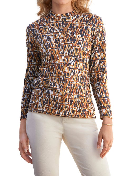 Sous-pull maille chinée extensible - Afibel - Kiabi