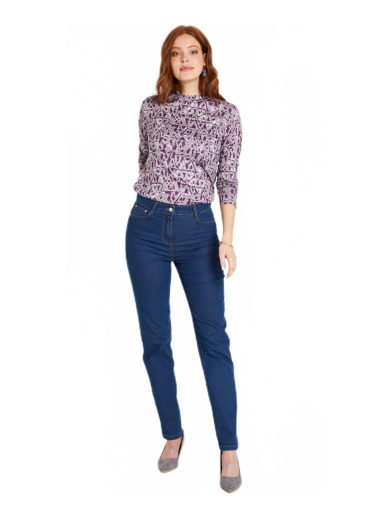 Sous-pull maille chinée extensible Multicolore - Kiabi