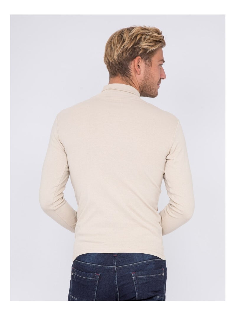 Sous-pull pur coton waren Beige - Kiabi