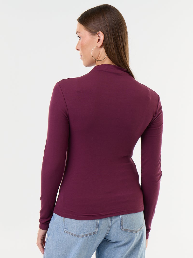 Sous-pull stretch à col roulé Rose - Kiabi