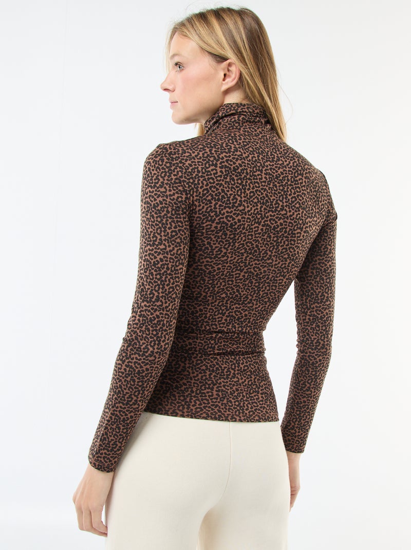 Sous-pull thermique effet seconde peau Marron - Kiabi