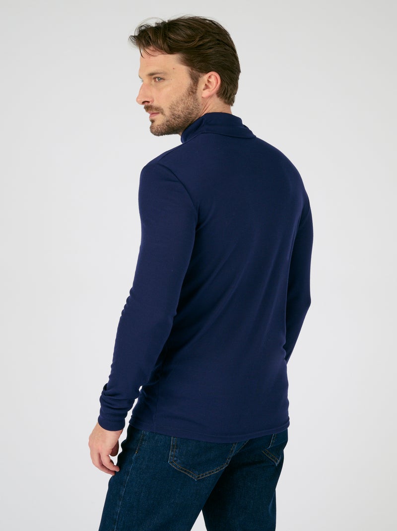 Sous-pull Thermolactyl col roulé  thermique - Damart Bleu marine - Kiabi