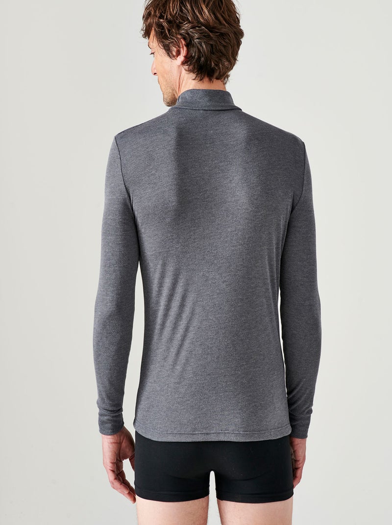 Sous-pull Thermolactyl col roulé  thermique - Damart Gris - Kiabi