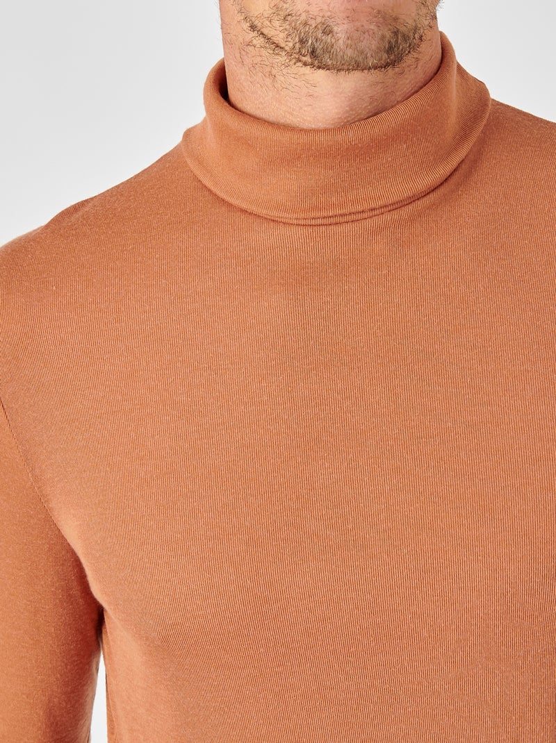 Sous-pull Thermolactyl col roulé  thermique - Damart Marron - Kiabi