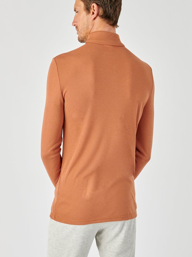 Sous-pull Thermolactyl col roulé  thermique - Damart Marron - Kiabi