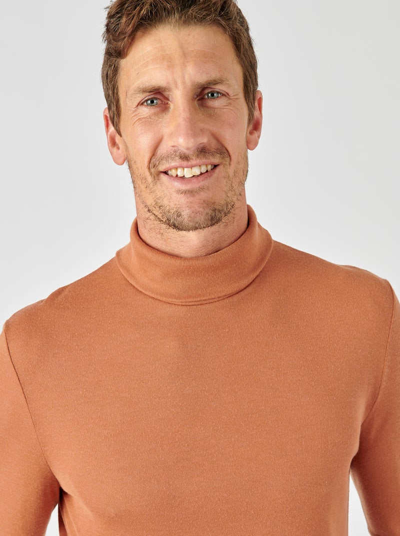 Sous-pull Thermolactyl col roulé  thermique - Damart Marron - Kiabi